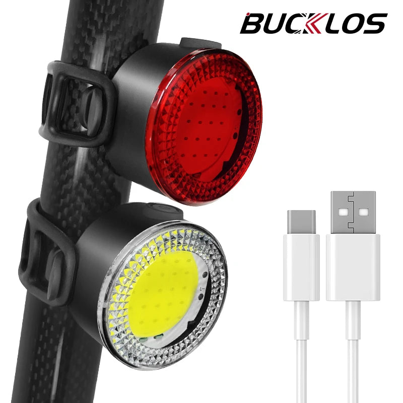 Kit Éclairage Vélo COB BUCKLOS 500lm — USB Rechargeable Waterproof IPX5