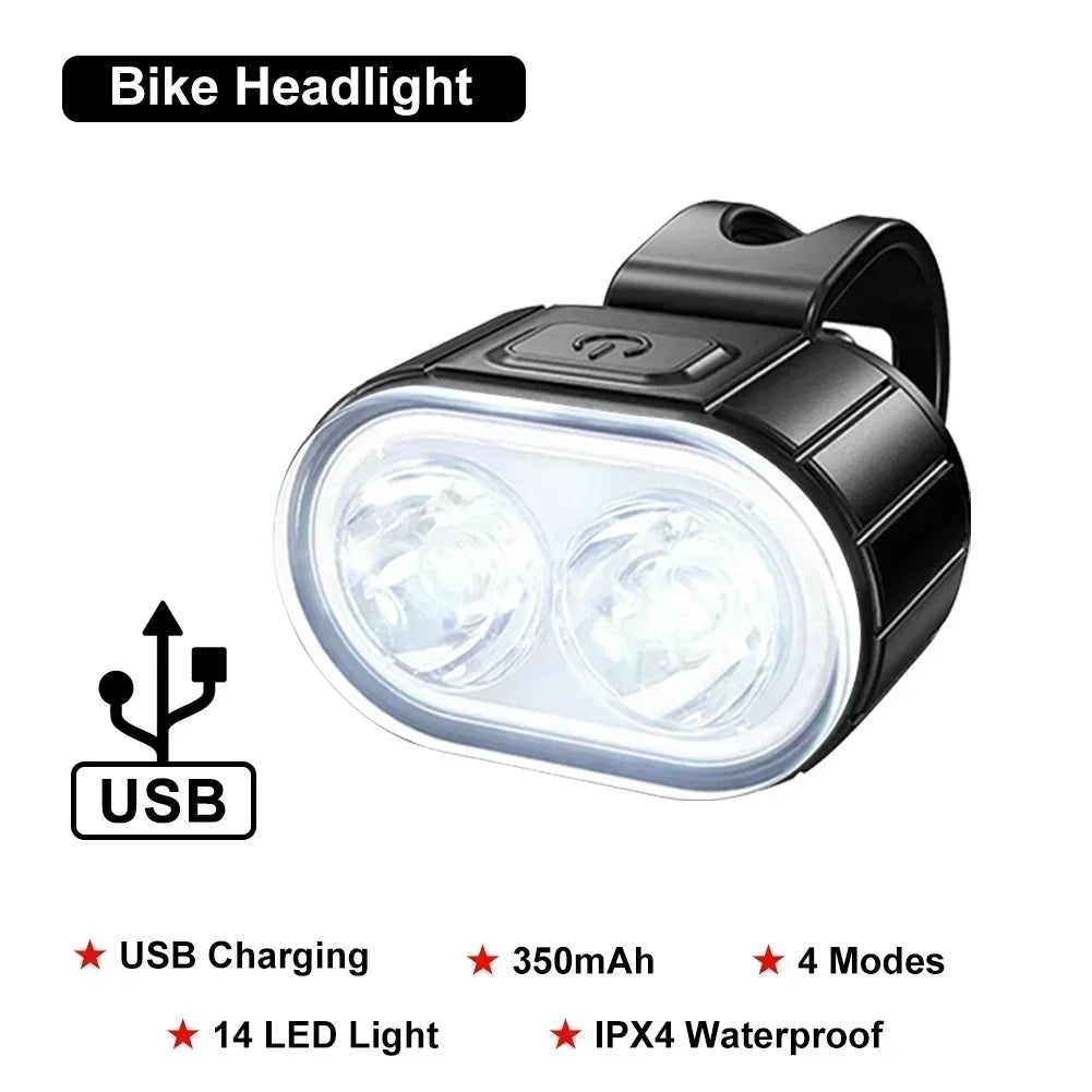 Kit Éclairage Vélo BUCKLOS Rechargeable — Phare & Féu Arrière LED Waterproof IPX5