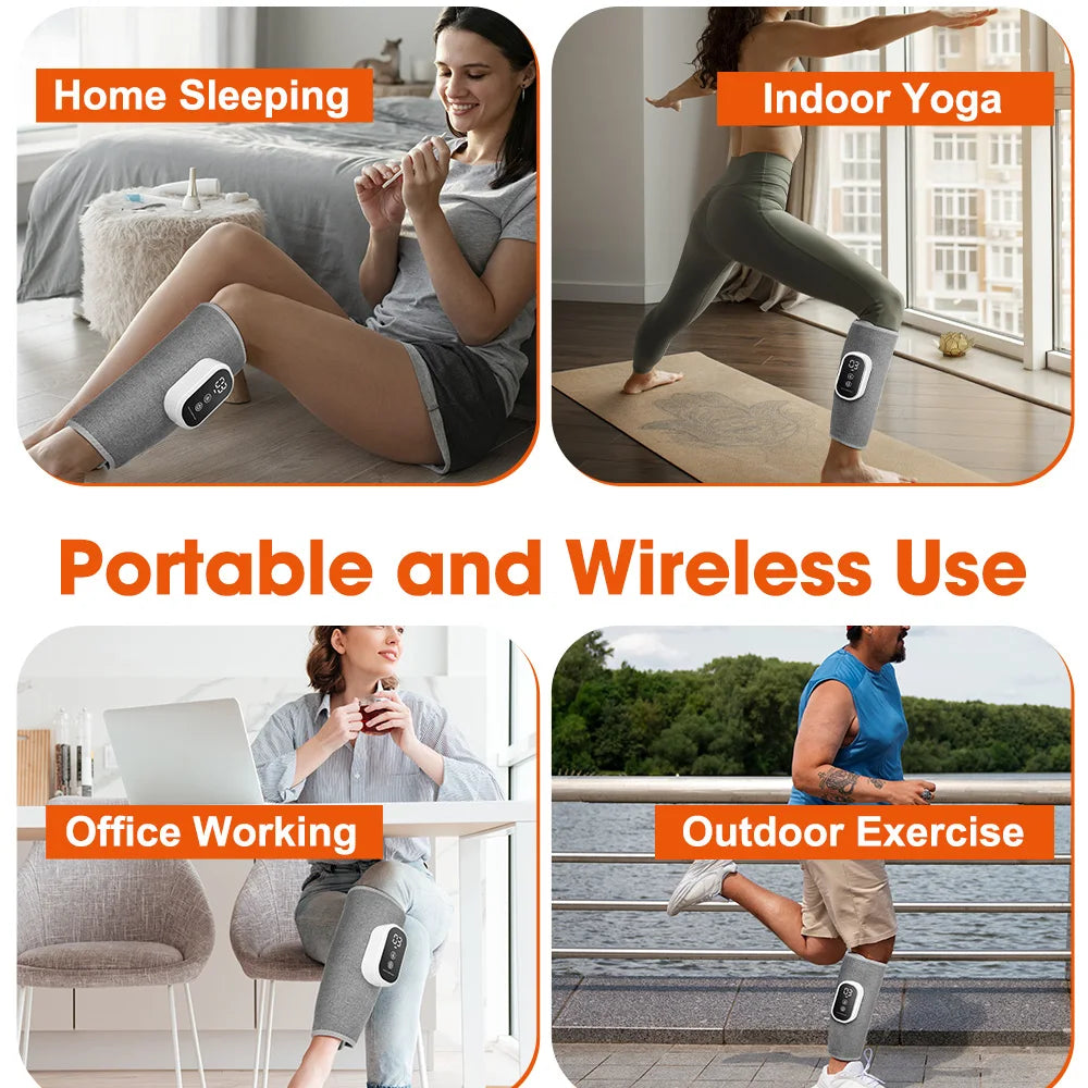 Masseur de Mollets à Compression Air Hailicare — 3 Modes Électrique Anti-Fatigue