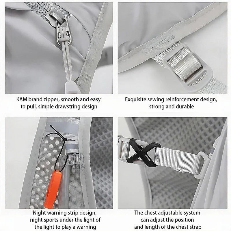 Gilet Running Réfléchissant Léger — Poche Téléphone & Hydratation