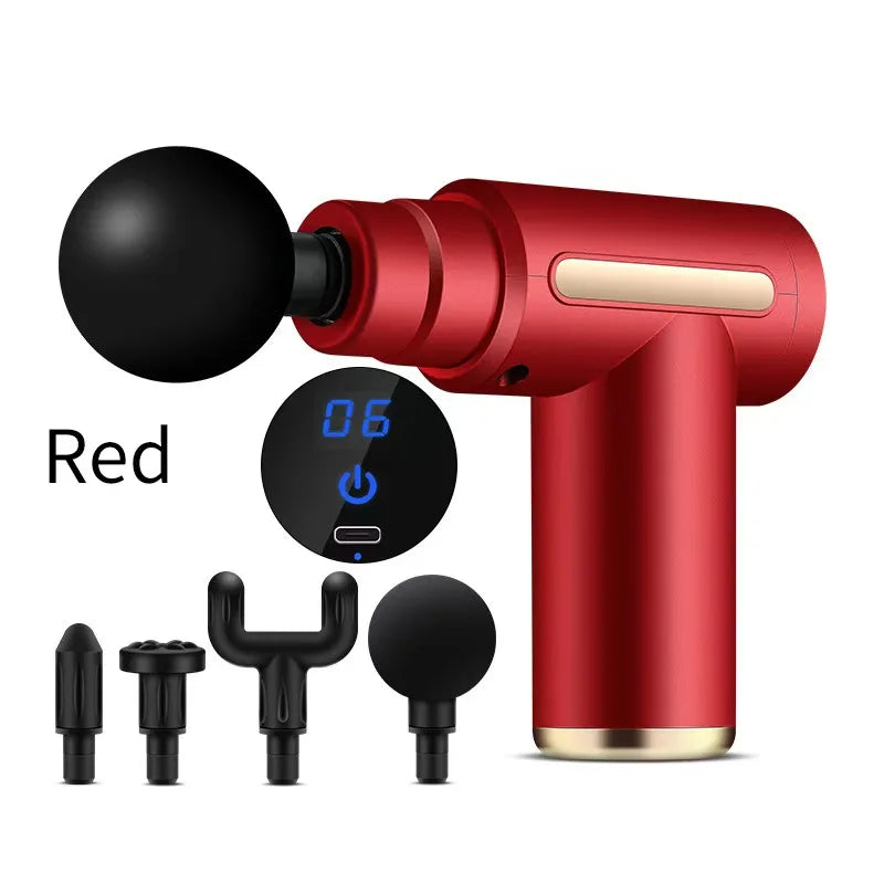 Mini Pistolet de Massage Portable USB — Léger & Rechargeable, 4 Couleurs