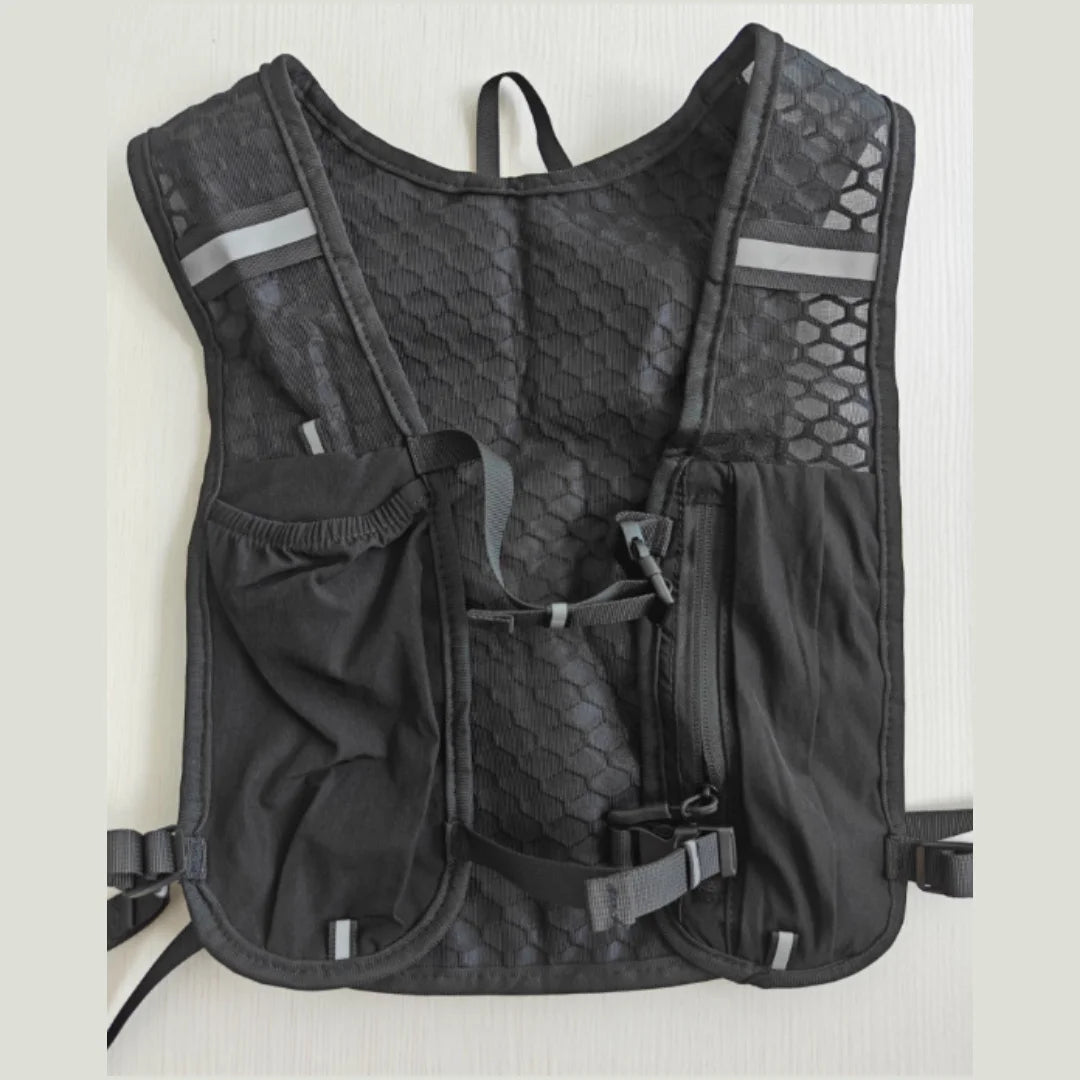 Gilet Running Réfléchissant Léger — Poche Téléphone & Hydratation