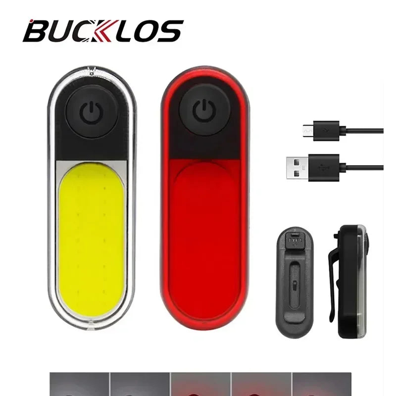 Kit Éclairage Vélo COB BUCKLOS 500lm — USB Rechargeable Waterproof IPX5