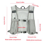 Gilet Running Réfléchissant Léger — Poche Téléphone & Hydratation