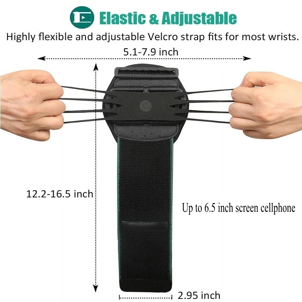 Bracelet Porte-Téléphone Rotatif 360° — Course, Randonnée & Cyclisme