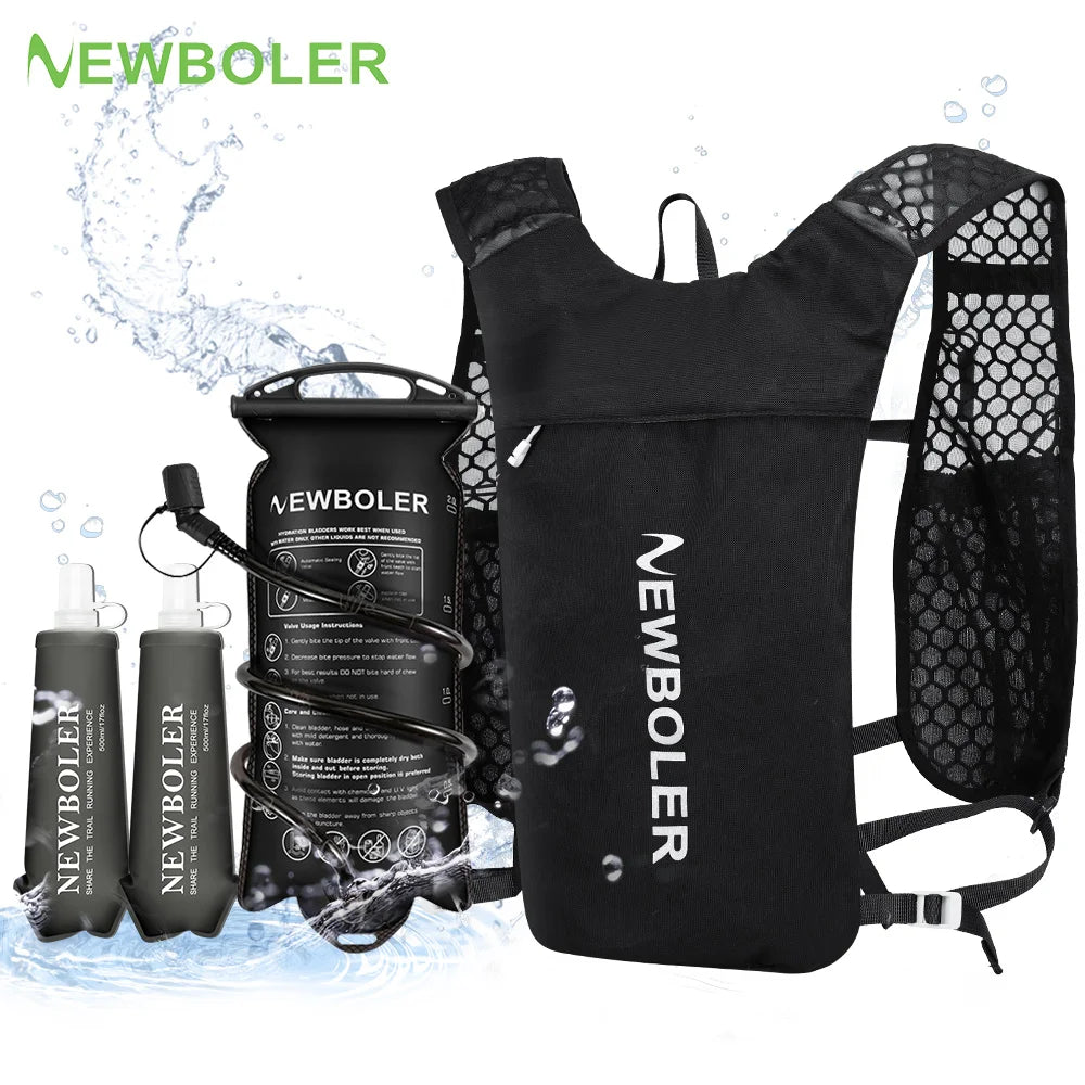 Sac d'Hydratation Trail Running NEWBOLER — 196g Ultra-Léger avec Bouteille TPU