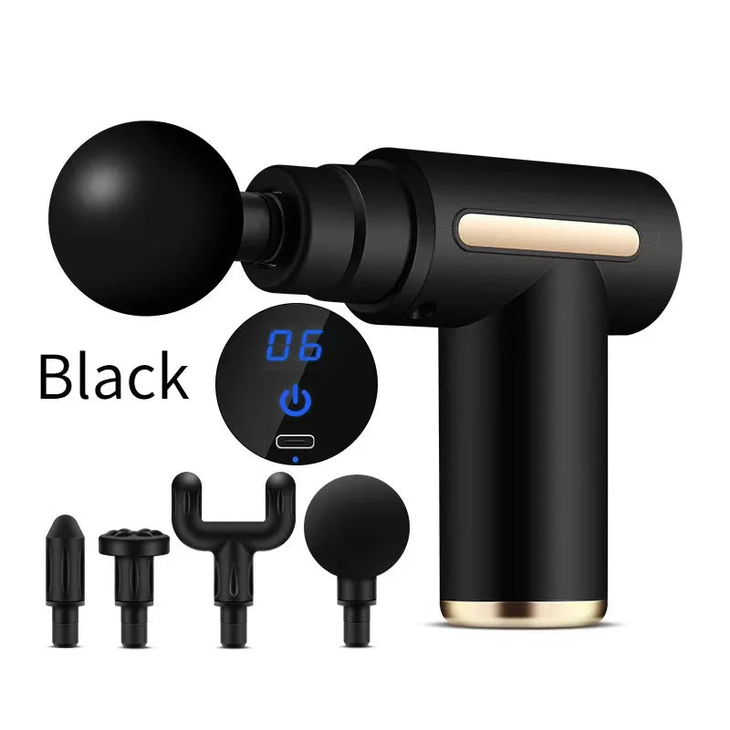 Mini Pistolet de Massage Portable USB — Léger & Rechargeable, 4 Couleurs