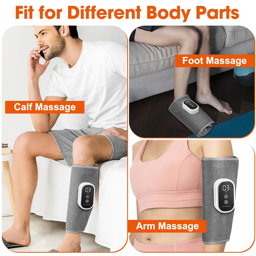 Masseur de Mollets à Compression Air Hailicare — 3 Modes Électrique Anti-Fatigue