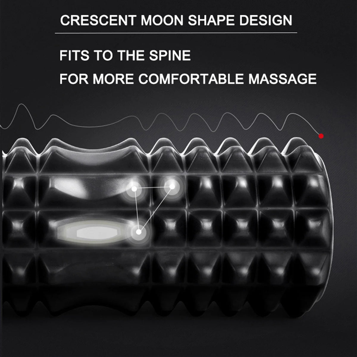 Rouleau Demi-Lune Mousse Solide 45×13 cm — Yoga, Pilates & Relaxation Musculaire
