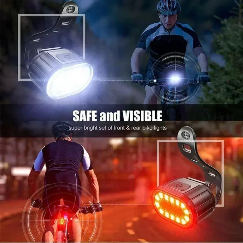 Kit Éclairage Vélo BUCKLOS Rechargeable — Phare & Féu Arrière LED Waterproof IPX5