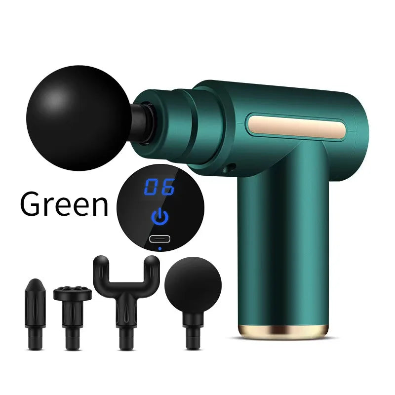 Mini Pistolet de Massage Portable USB — Léger & Rechargeable, 4 Couleurs