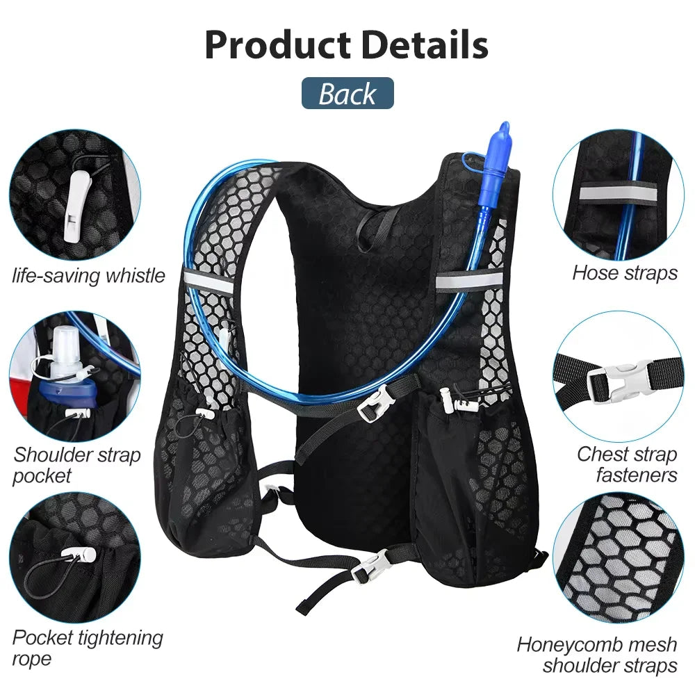 Sac d'Hydratation Trail Running NEWBOLER — 196g Ultra-Léger avec Bouteille TPU