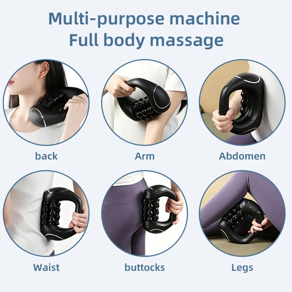 Masseur à Rouleau Électrique 9 Vitesses — Thérapie Percussive Corps Entier