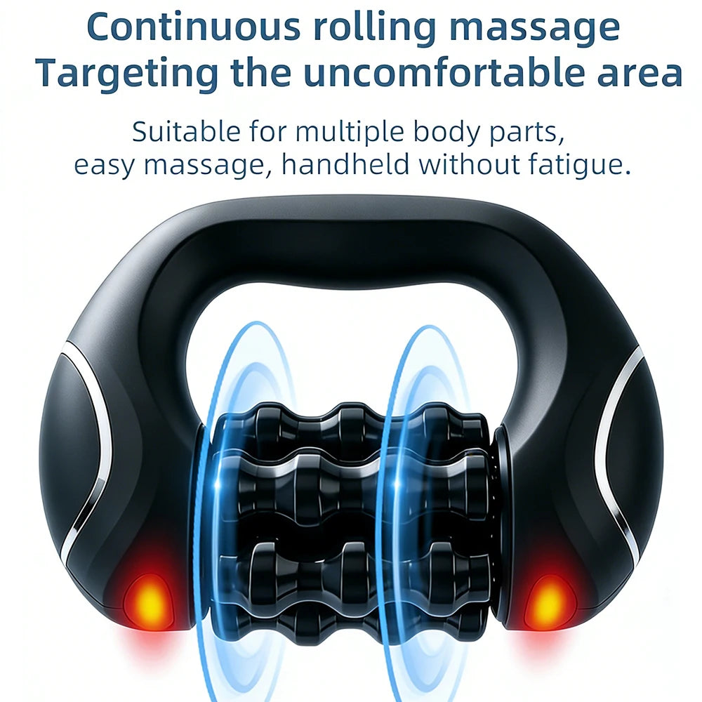 Masseur à Rouleau Électrique 9 Vitesses — Thérapie Percussive Corps Entier