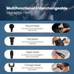 Pistolet de Massage Fascial OREADEX — Écran LED Tactile & 4 Têtes Interchangeables