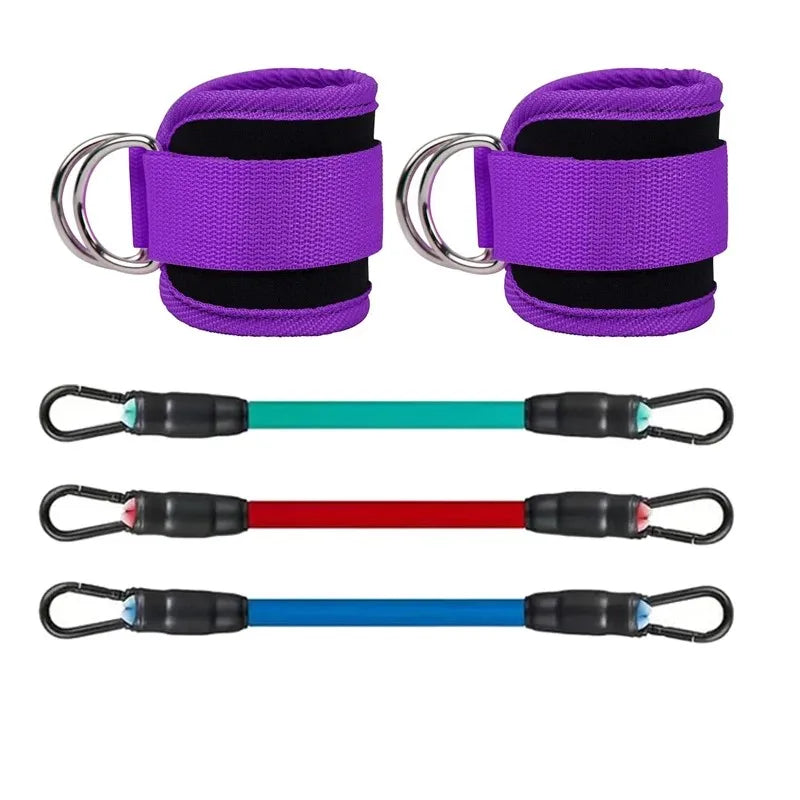 Sangles de Cheville avec Bandes Élastiques — Fessiers, Yoga & Gym