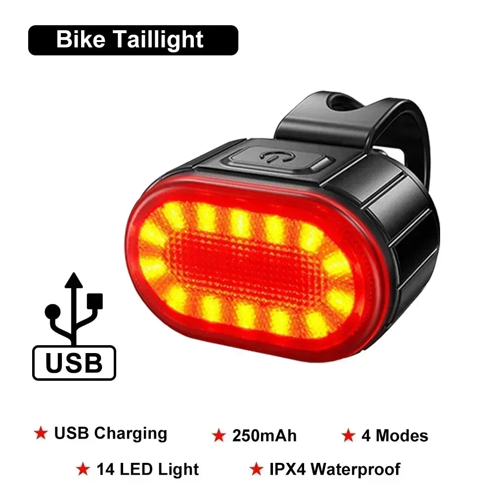 Kit Éclairage Vélo BUCKLOS Rechargeable — Phare & Féu Arrière LED Waterproof IPX5
