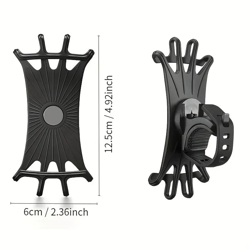 Support Téléphone Vélo & Moto VIKEFON Silicone 360° — Compatible Tous Téléphones