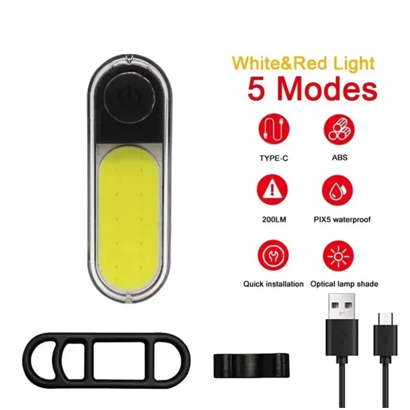 Kit Éclairage Vélo COB BUCKLOS 500lm — USB Rechargeable Waterproof IPX5
