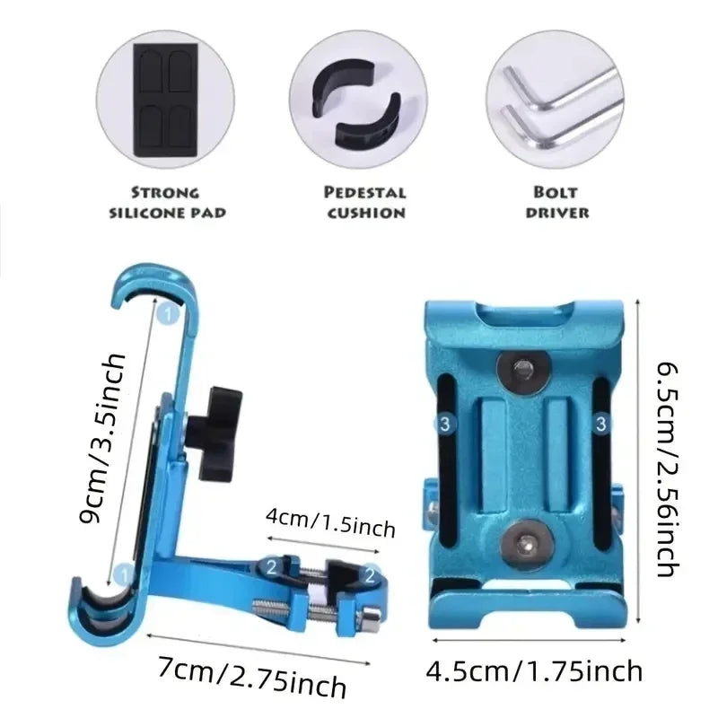 Support Téléphone Vélo & Moto VIKEFON Aluminium 360° — Universel, Anti-Chute, GPS